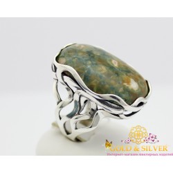 Серебряное женское кольцо Версаль риолит 1375риол